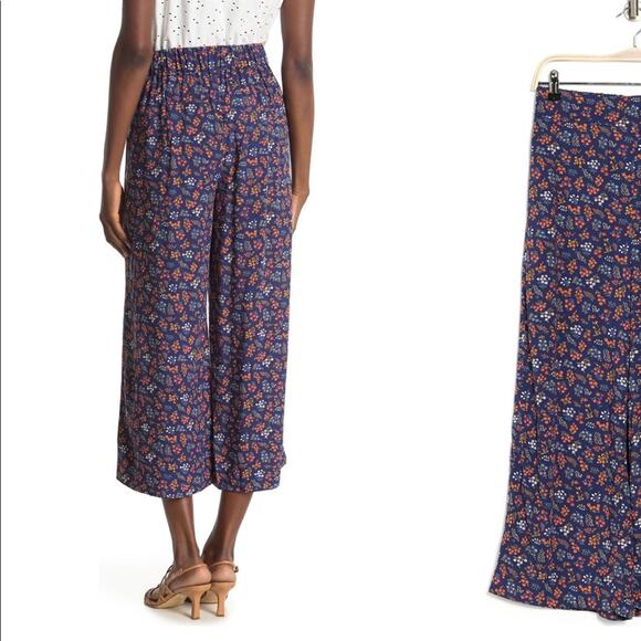 MADEWELL High Waisted Wide Leg Blue Pants Large - Picture 3 of 5